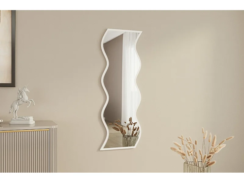 Espelho Moderno Safi - 40x120 cm em Branco - Elegância e Funcionalidade para Sua Casa