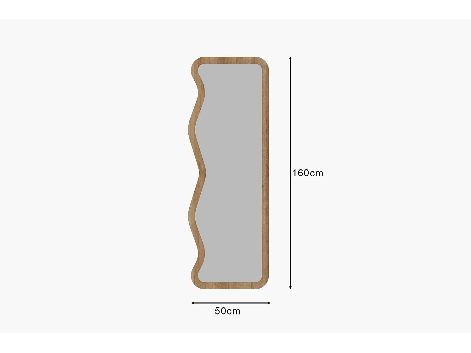 Espelho Ecológico Flotal-e - 50x160 cm - Design Moderno em Madeira Natural