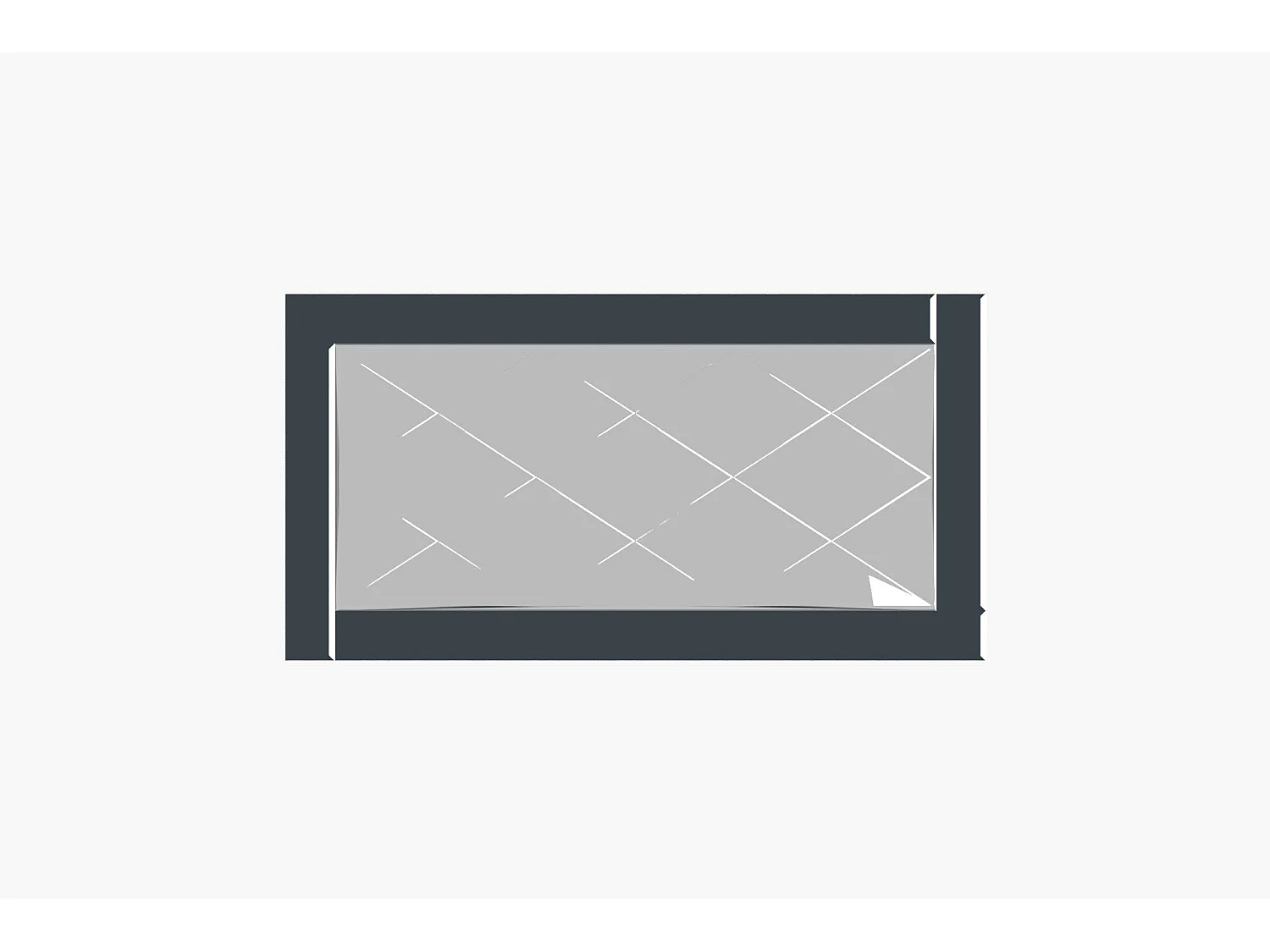 Espelho Moderno "Pierre" E-1 - Prata e Branco - 60x120cm - Estilo Elegante e Sofisticado