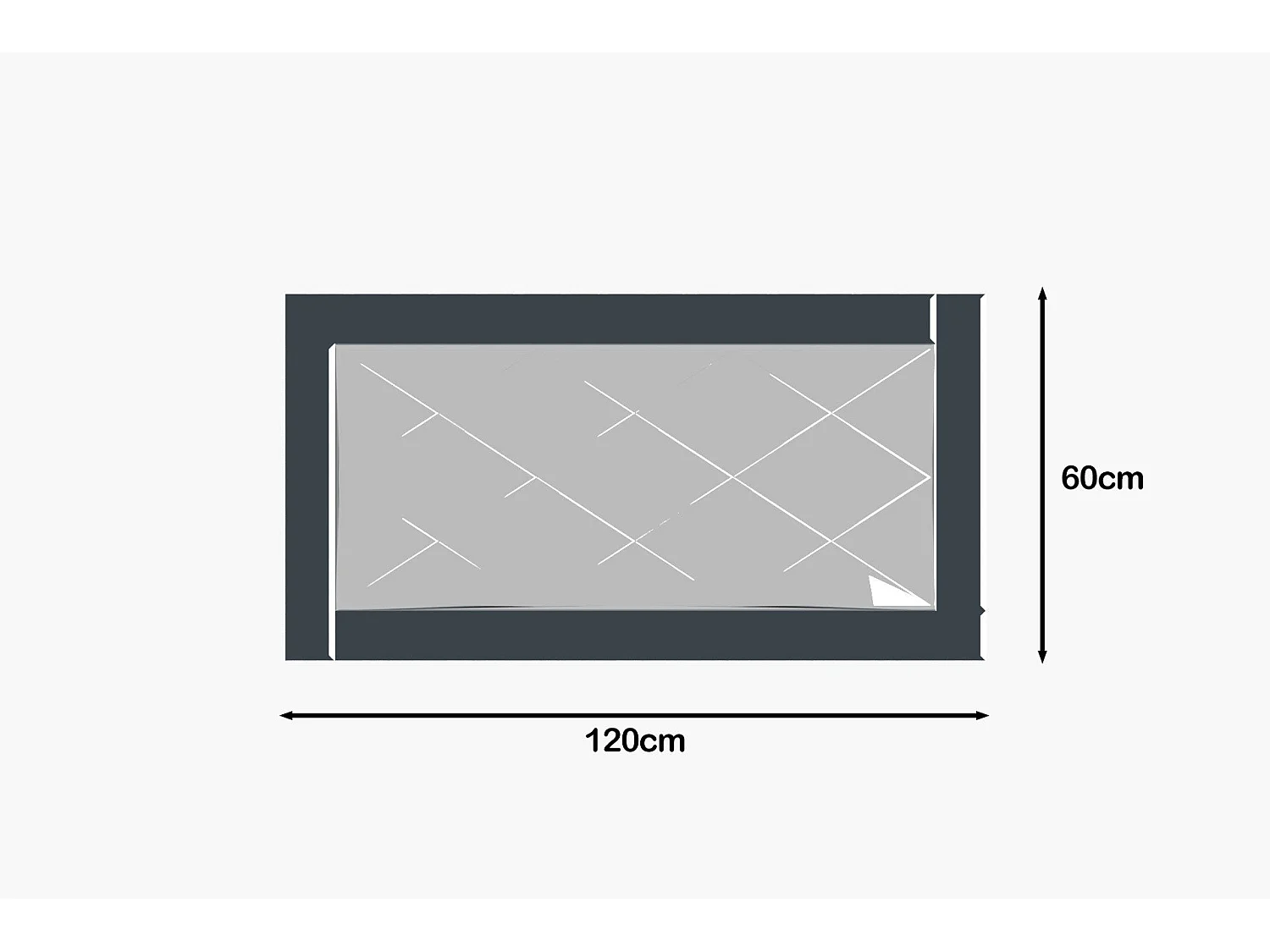 Espelho Moderno "Pierre" E-1 - Prata e Branco - 60x120cm - Estilo Elegante e Sofisticado