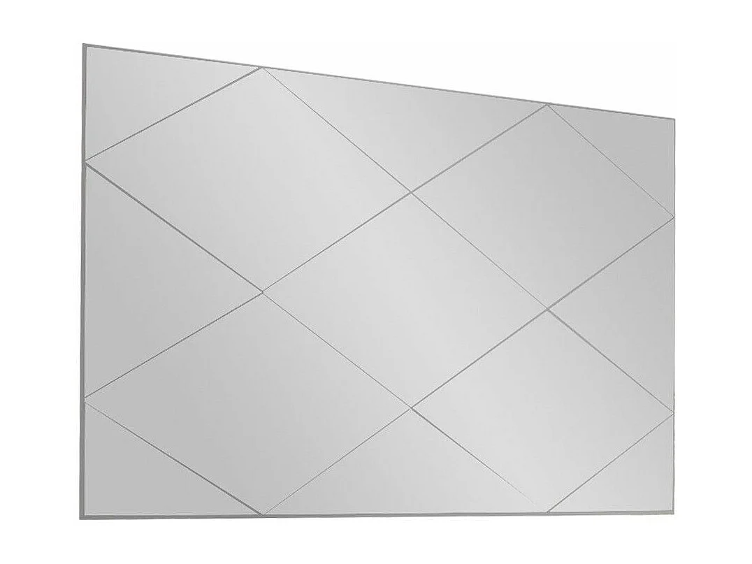 Espelho Moderno Argyle Branco - 50 x 75 cm em MDF - Estilo Contemporâneo