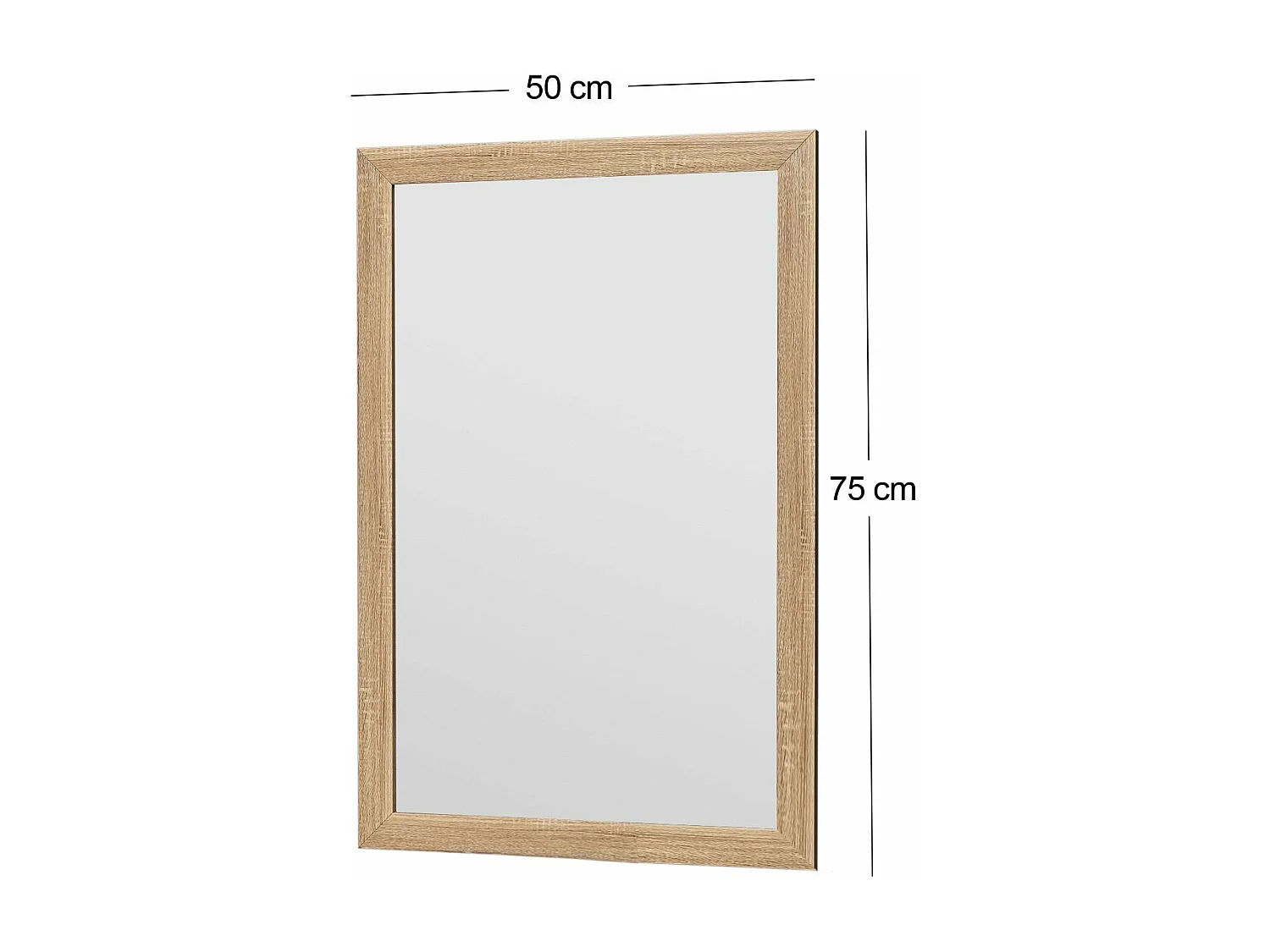 Espelho de Cómoda Moderno "Sesso" - 50 x 75 cm - Elegância Natural para Sua Casa