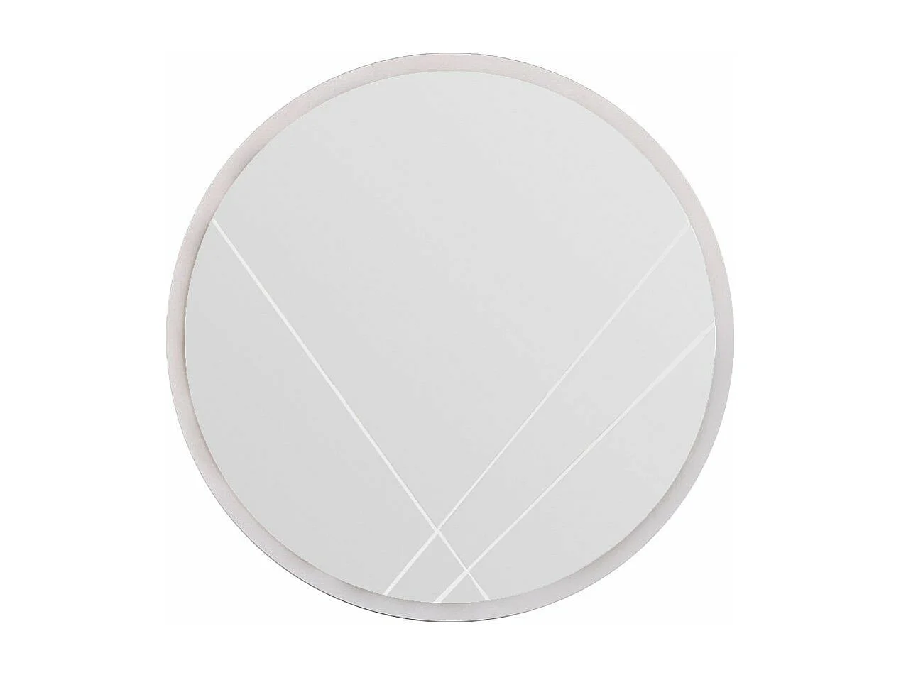 Espelho Redondo Gabel - 60x60 cm - Branco - Design Moderno e Elegante