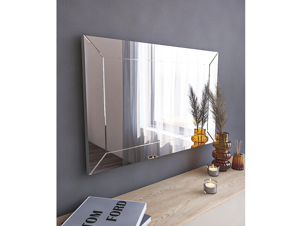 Espelho Moderno "Relsa" em Branco - 50 x 75 cm - Elegância e Sofisticação para Sua Casa