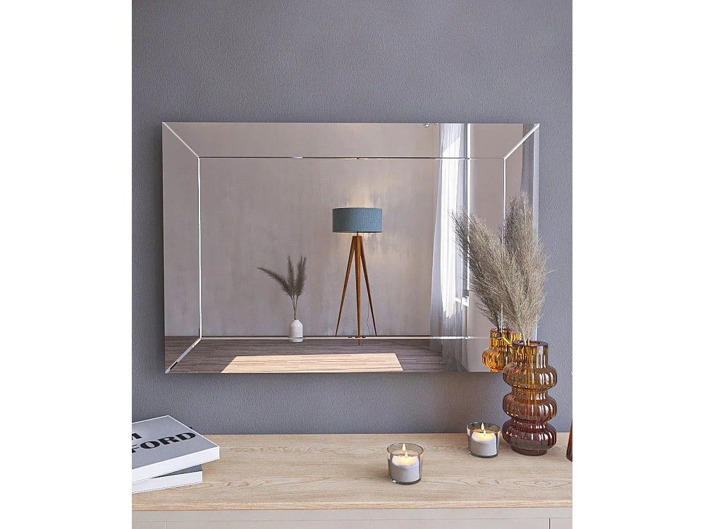 Espelho Moderno "Relsa" em Branco - 50 x 75 cm - Elegância e Sofisticação para Sua Casa