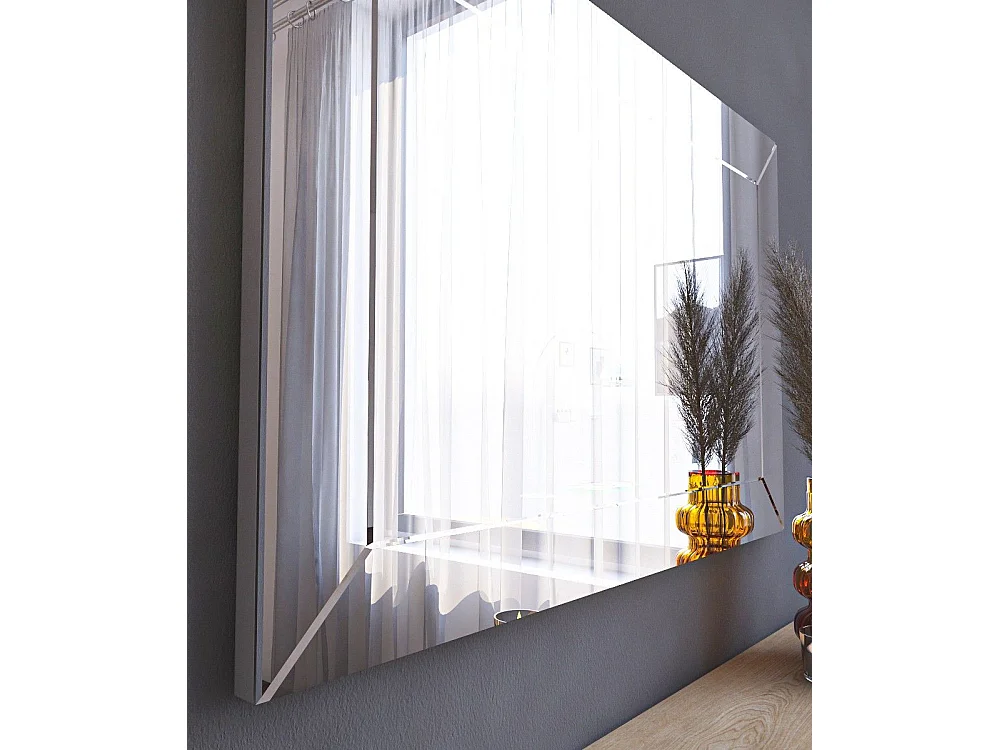 Espelho Moderno "Relsa" em Branco - 50 x 75 cm - Elegância e Sofisticação para Sua Casa