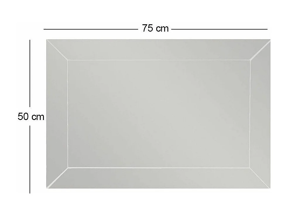 Espelho Moderno "Relsa" em Branco - 50 x 75 cm - Elegância e Sofisticação para Sua Casa