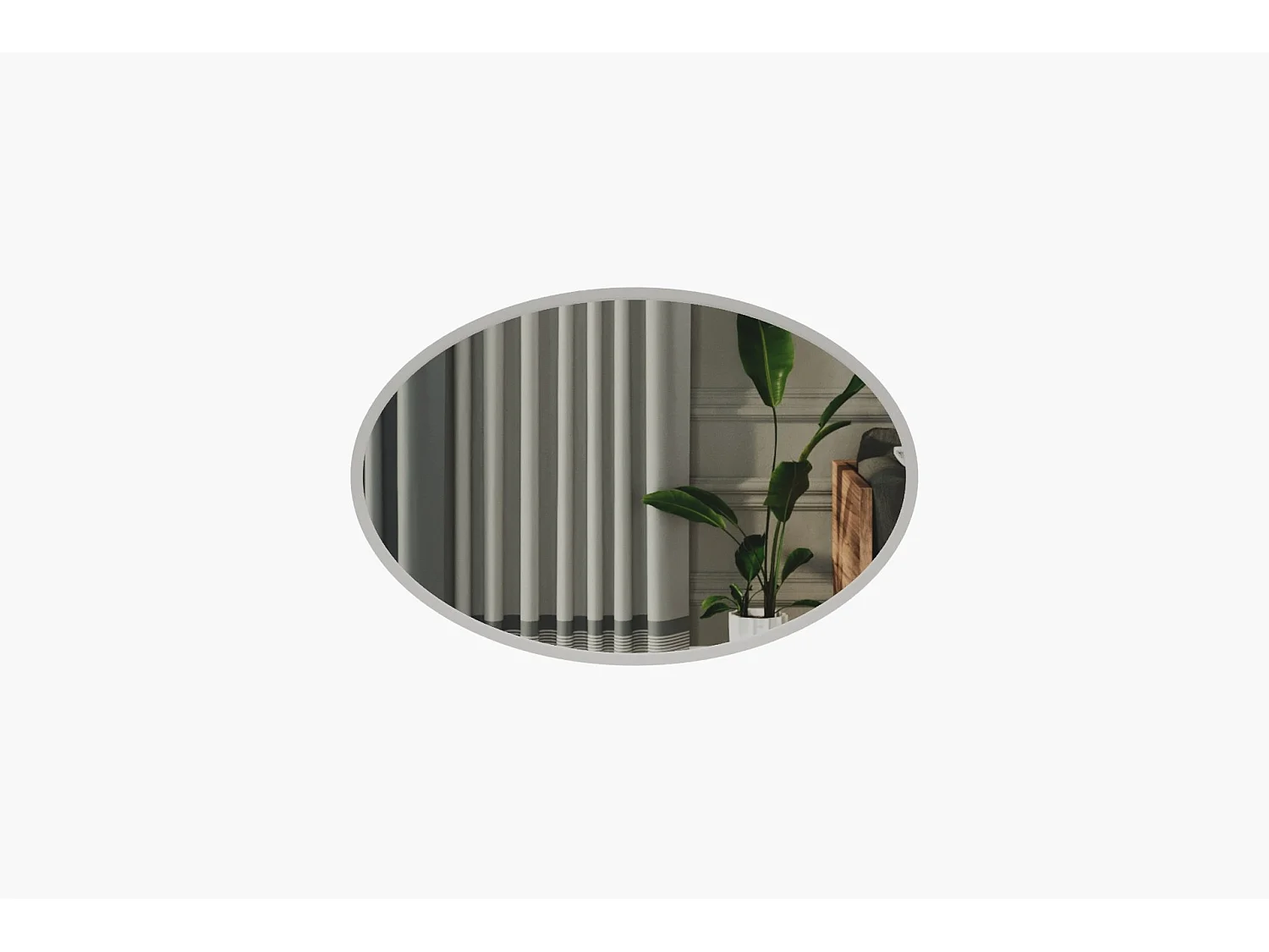 Espelho Moderno "Beyo" Ecológico - 60 x 90 cm - Branco Elegante para Decoração Sofisticada