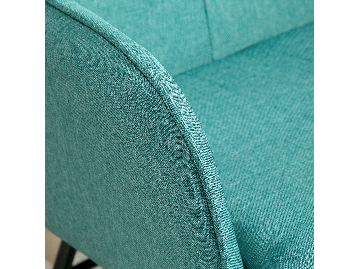 Mecedora Trampolín Homcom con reposapiés turquesa 90x64x89 cm