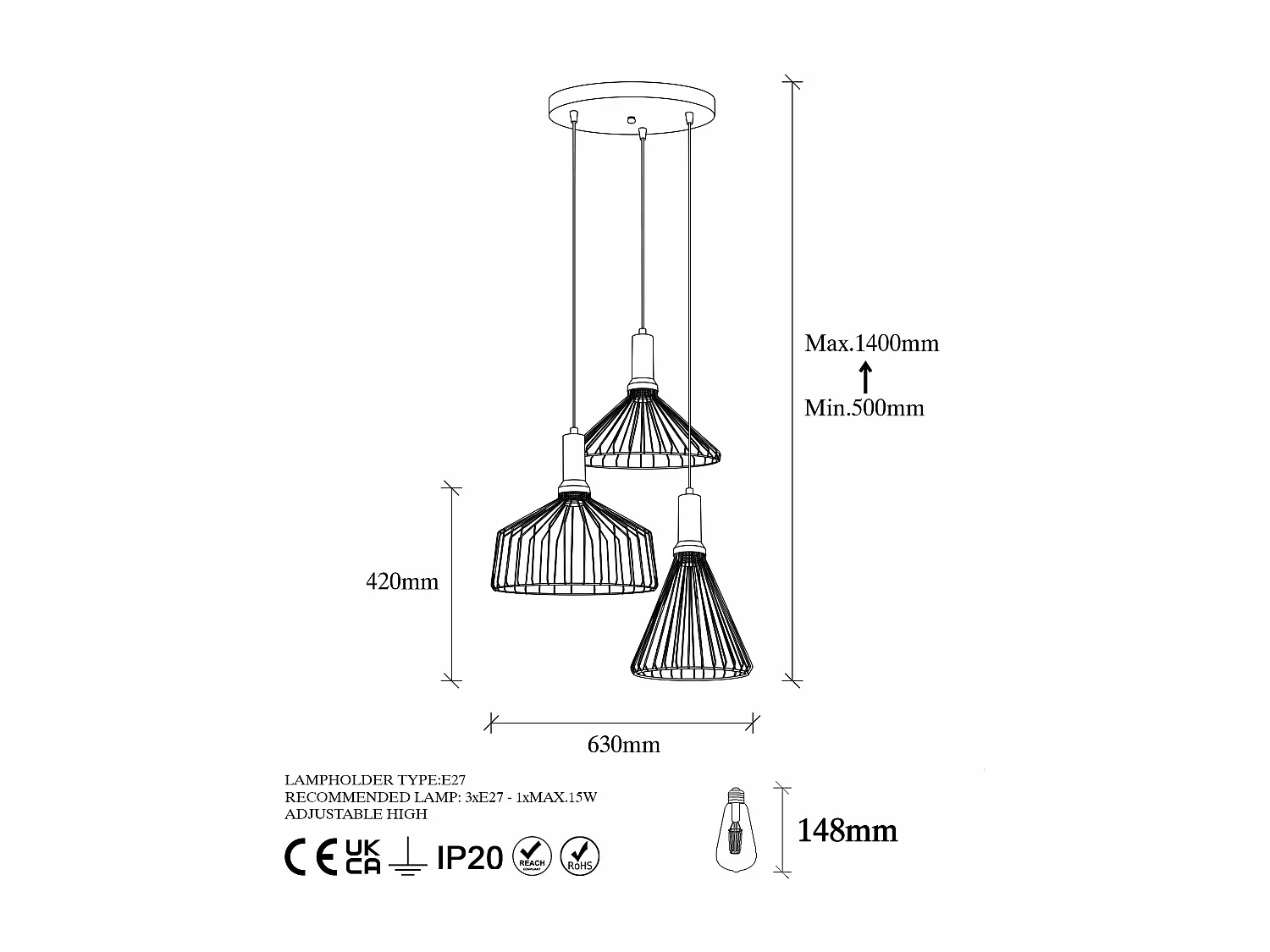 Candeeiro Moderno Dear - 11215: Elegância e Sofisticação para o Seu Espaço