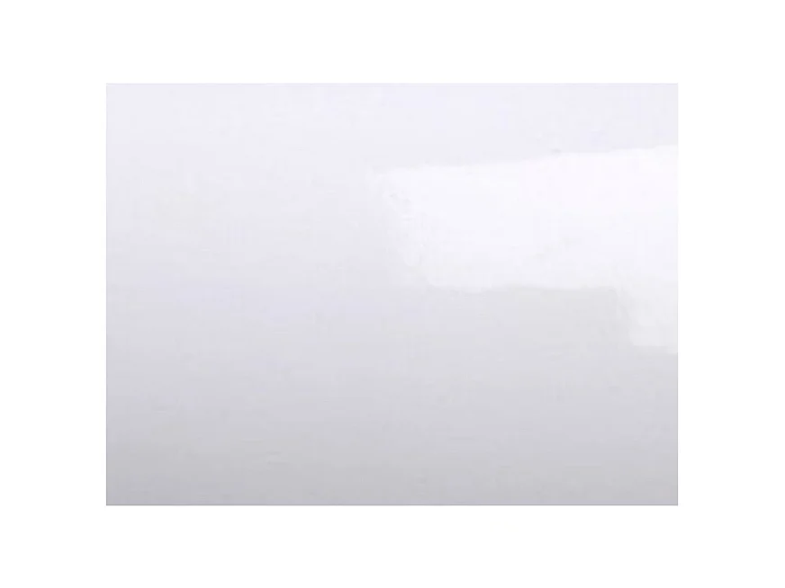 Table rectangulaire extensible orientale 6 à 10 personnes L 160 à 264cm blanc brillant et métal doré Kazay