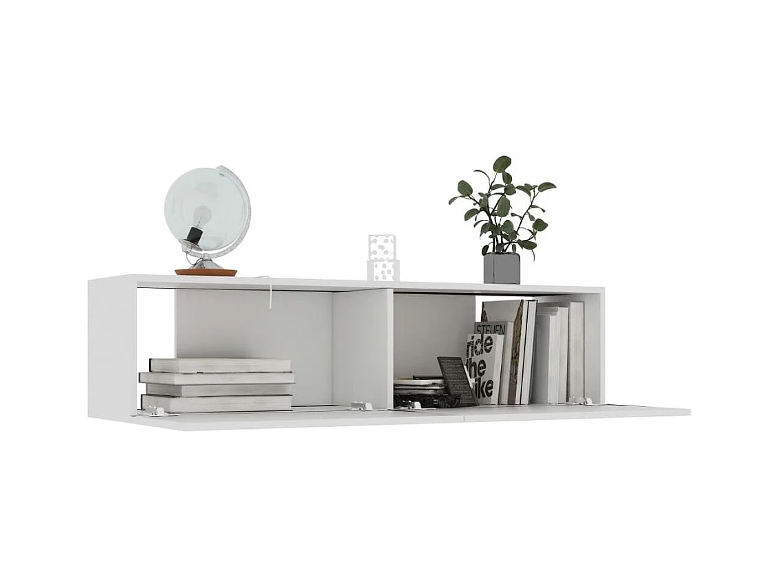 Meuble TV suspendu Blanc 120x30x30