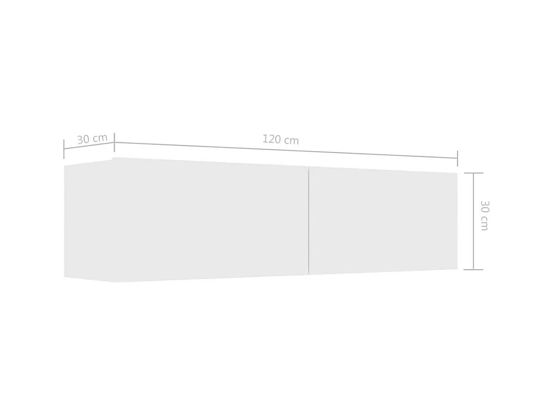 Meuble TV suspendu Blanc 120x30x30