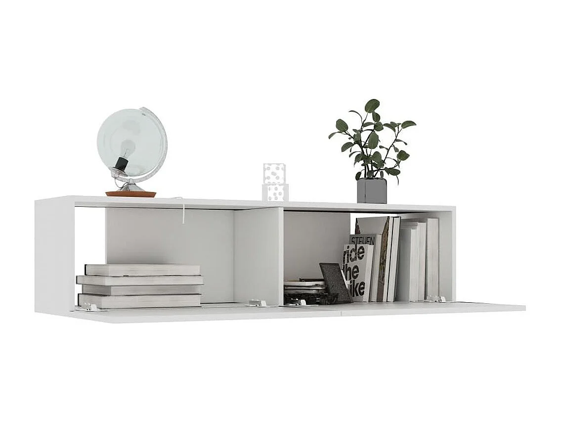 Meuble TV suspendu Blanc 120x30x30