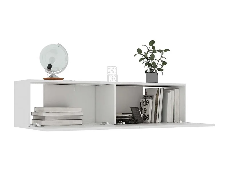 Meuble TV suspendu Blanc 120x30x30