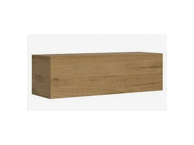 Meuble TV suspendu porte battante chênes naturel Ela L 134cm