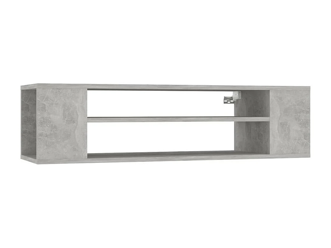 Meuble TV suspendu Gris béton 100x30x26,5
