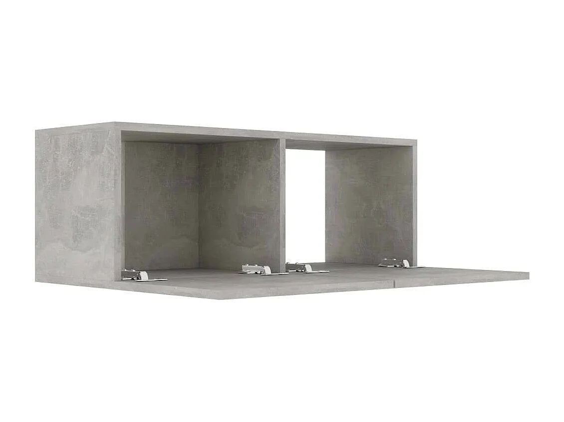 Meuble TV suspendu Gris béton 80x30x30