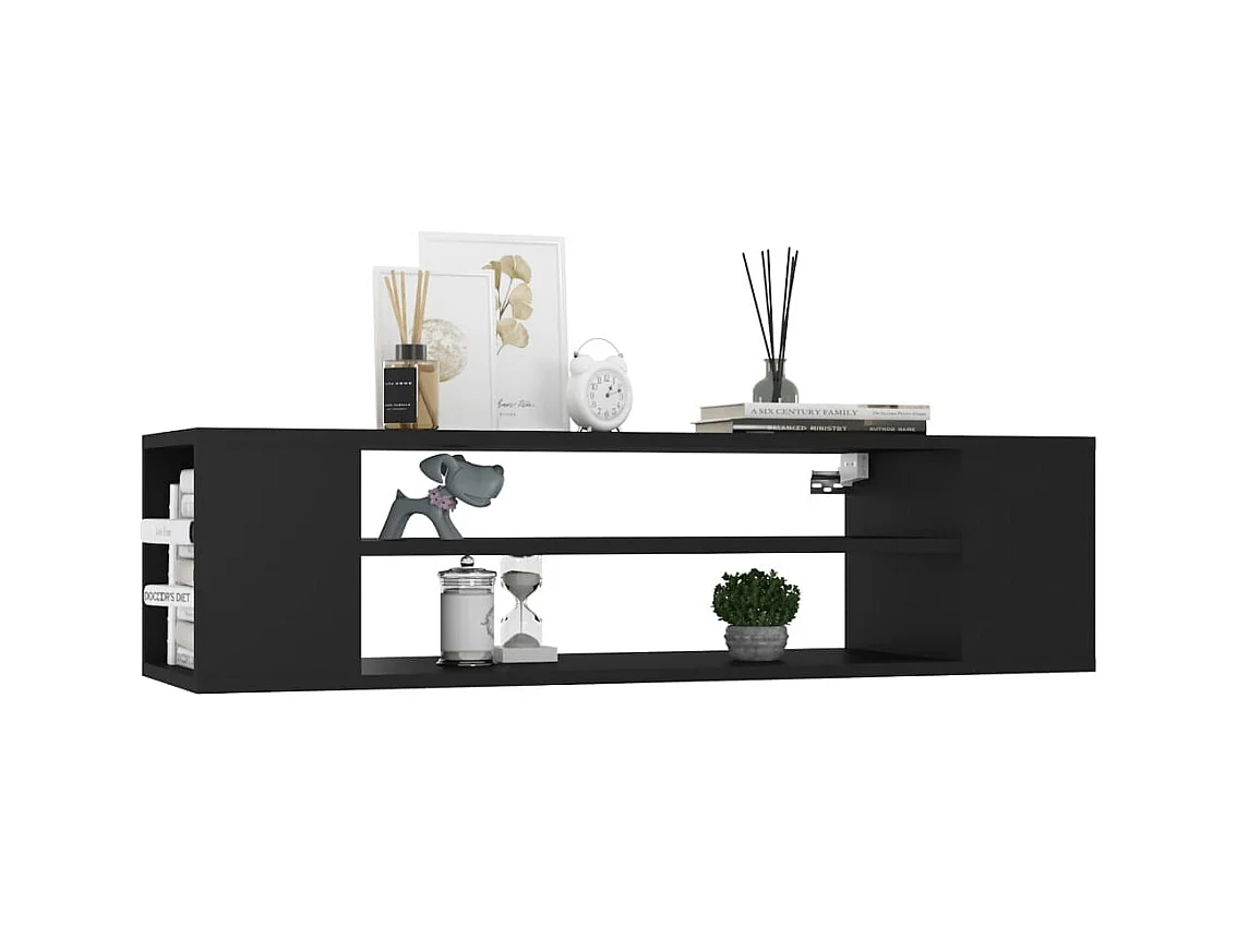 Meuble TV suspendu Noir 100x30x26,5