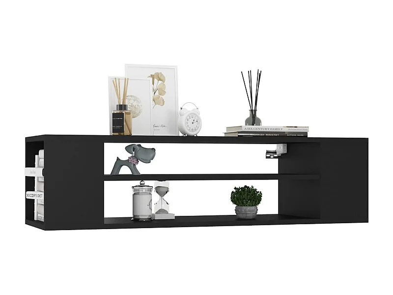 Meuble TV suspendu Noir 100x30x26,5
