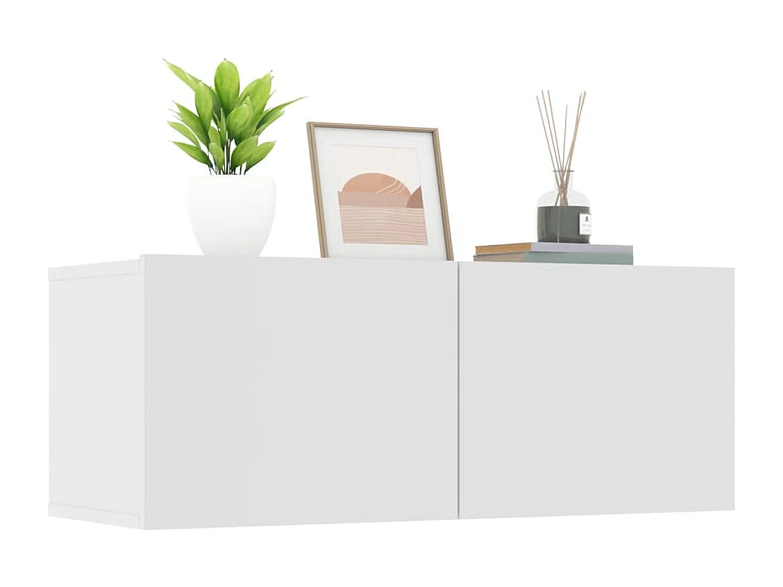 Meubles TV 2 pcs Blanc 80x30x30 Bois d'ingénierie