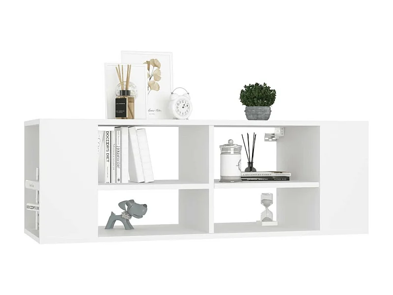 Meuble TV mural Blanc 102x35x35