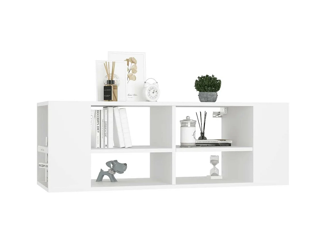 Meuble TV mural Blanc 102x35x35