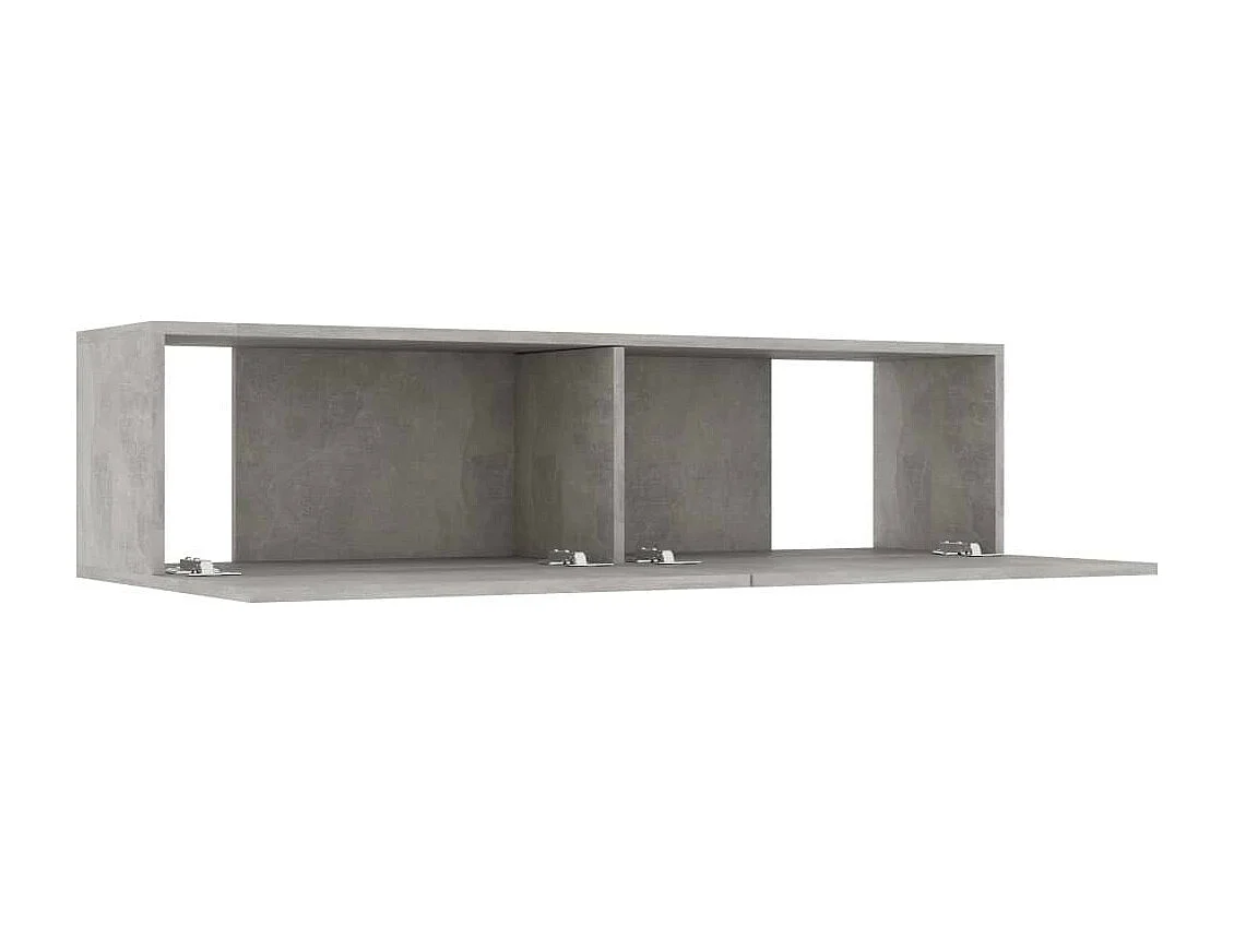 Meuble TV suspendu Gris béton 120x30x30