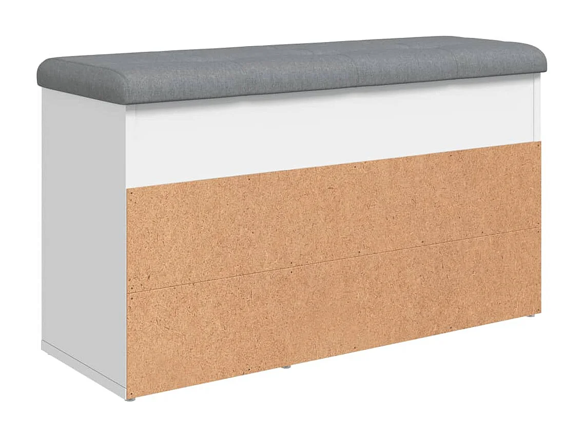Banc à chaussures blanc 82x32x45,5 bois d'ingénierie