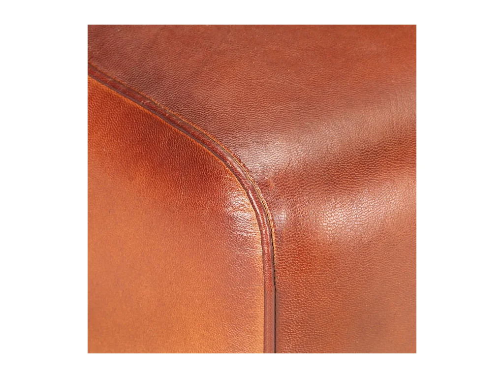 Banc saut de cheval 38cm Marron Cuir véritable et manguier