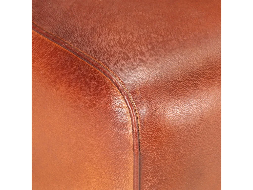 Banc saut de cheval 38cm Marron Cuir véritable et manguier