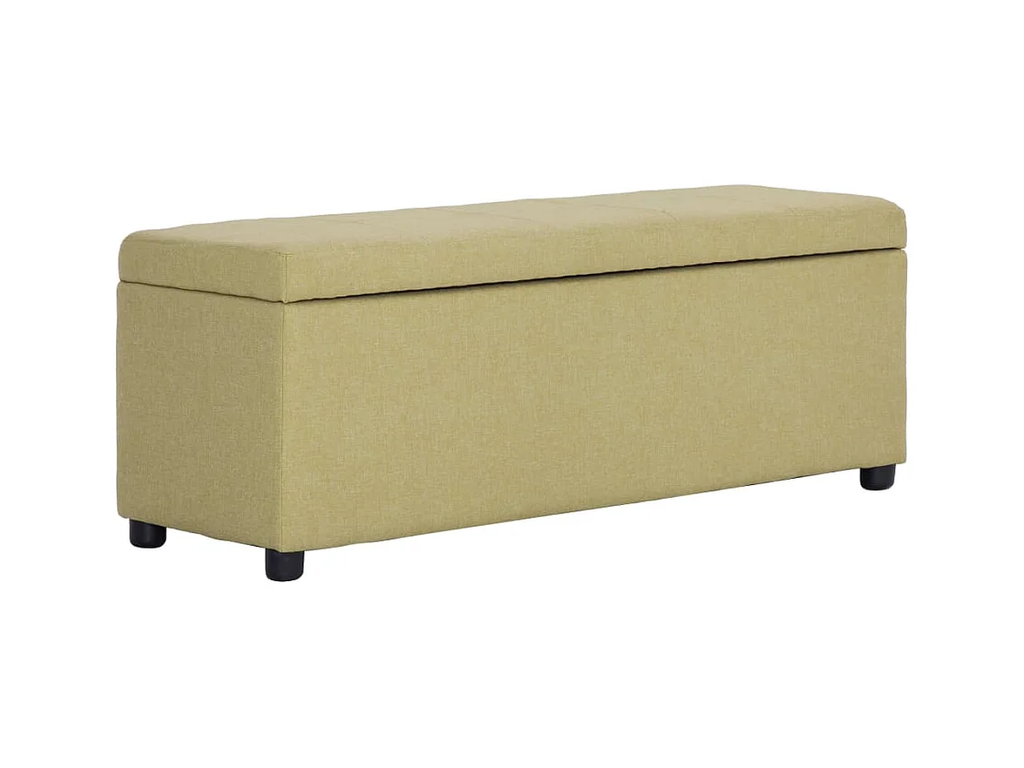 Banc avec compartiment de rangement 116cm Vert Polyester