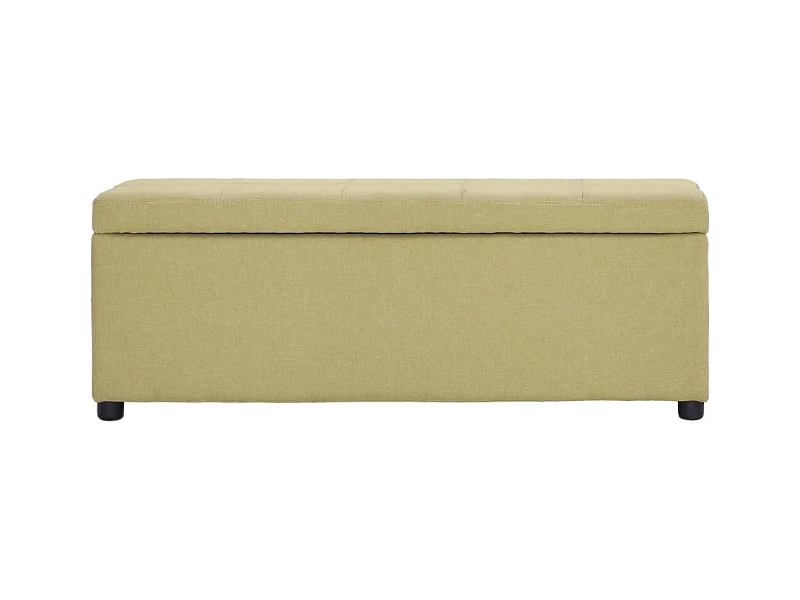 Banc avec compartiment de rangement 116cm Vert Polyester