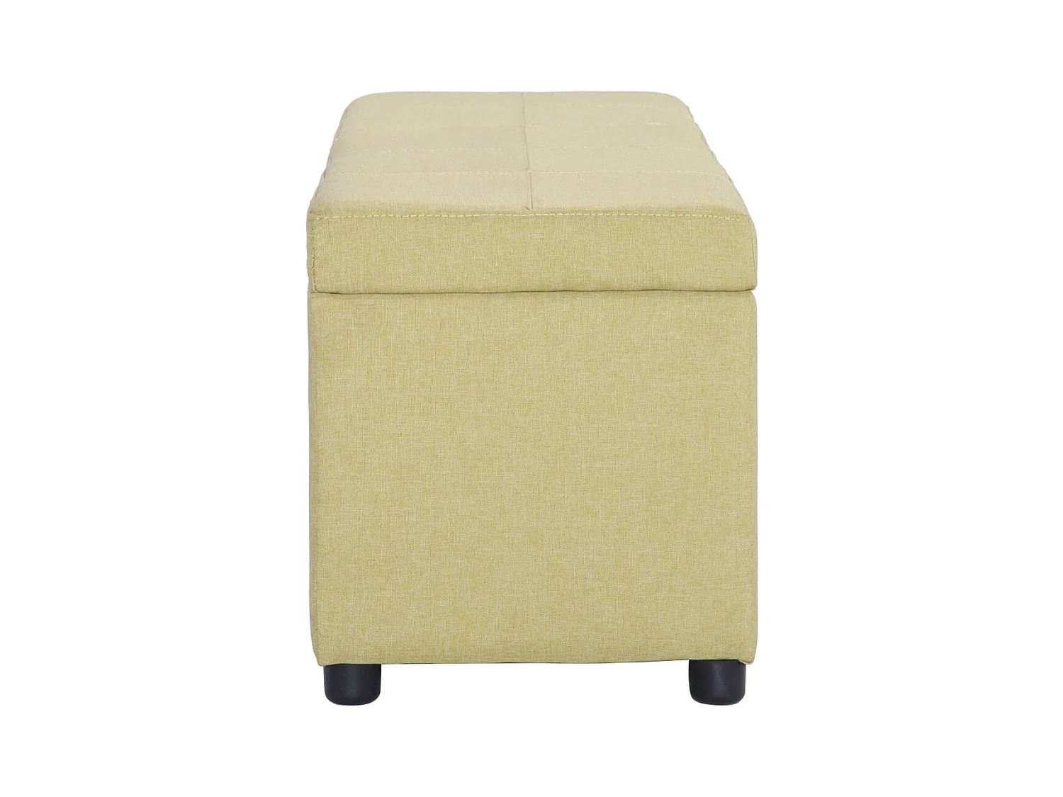 Banc avec compartiment de rangement 116cm Vert Polyester