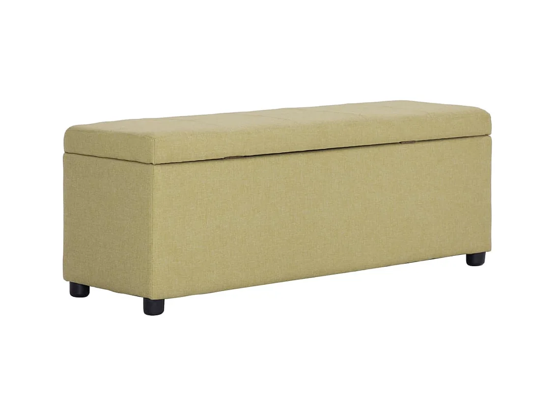 Banc avec compartiment de rangement 116cm Vert Polyester