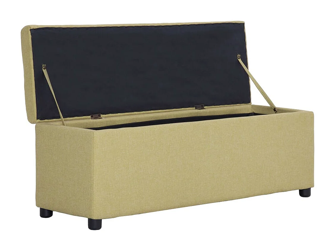Banc avec compartiment de rangement 116cm Vert Polyester