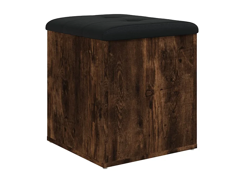 Banc de rangement chêne fumé 42x42x45 bois d'ingénierie