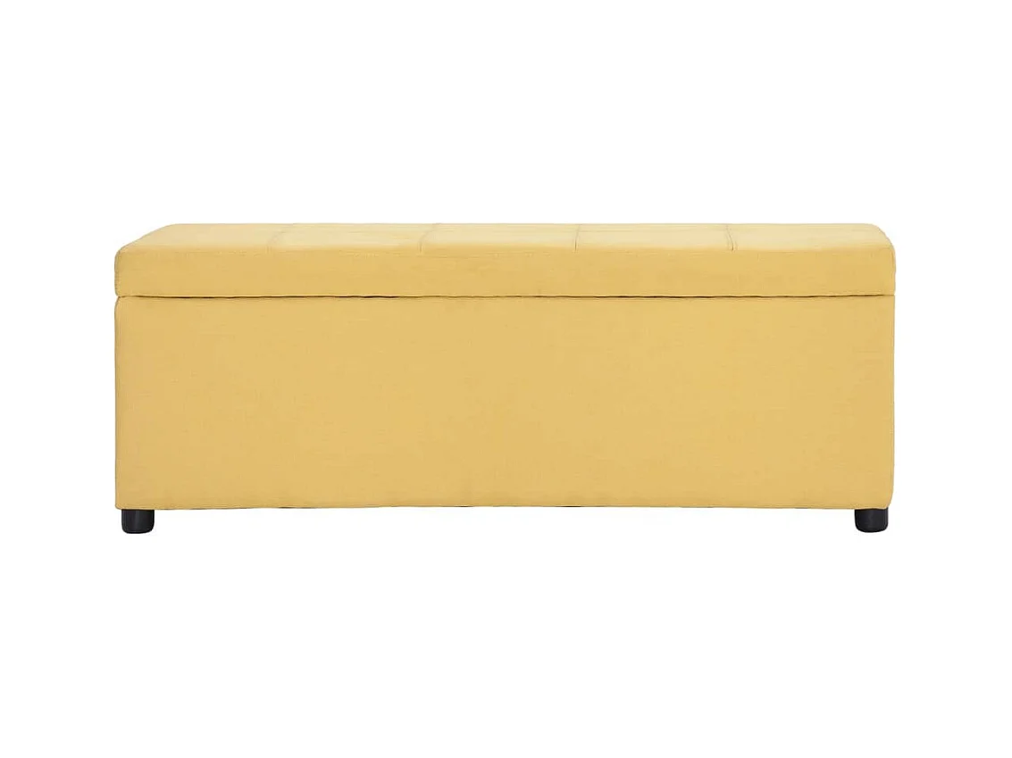 Banc avec compartiment de rangement 116cm Jaune Polyester