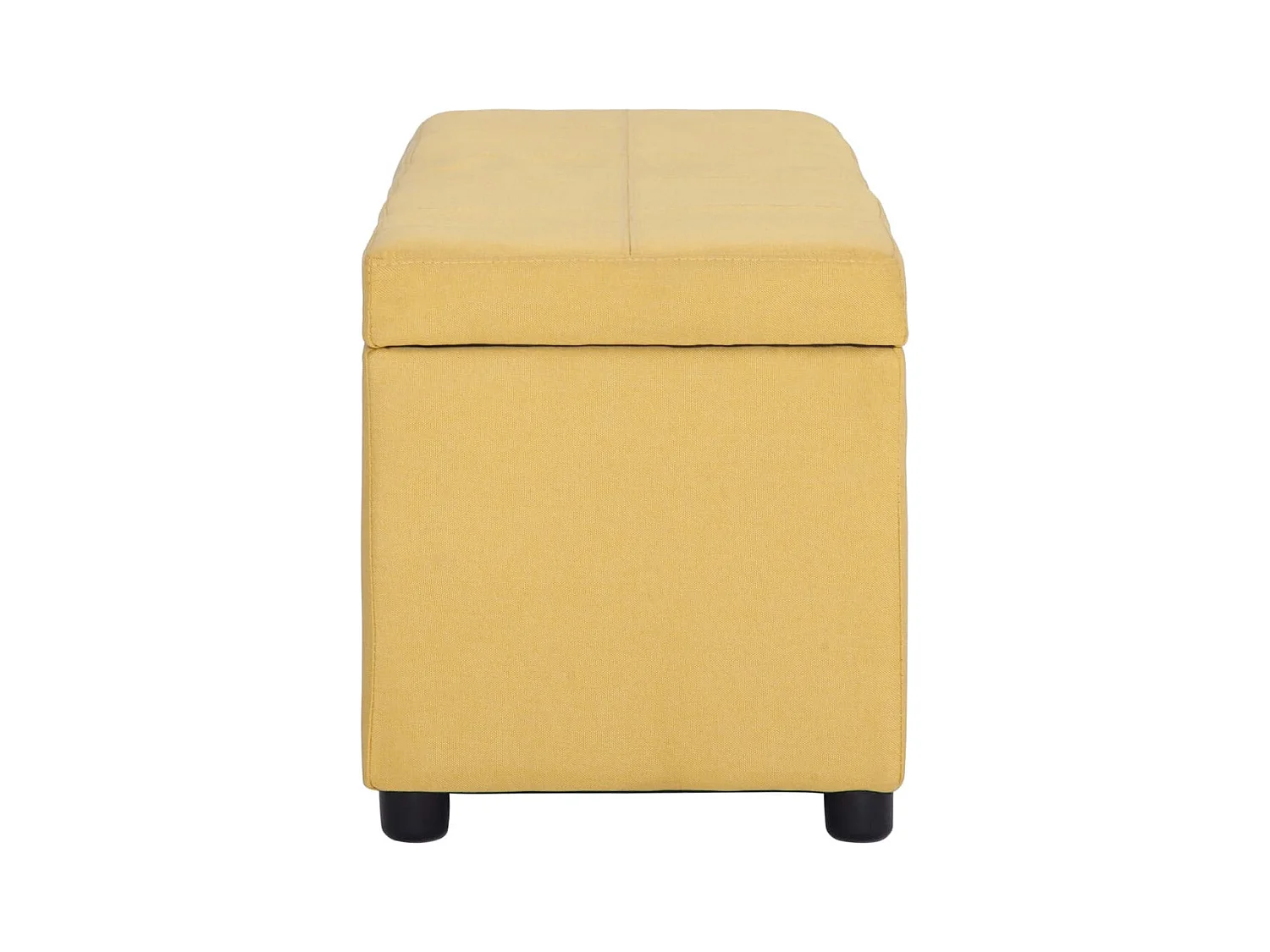 Banc avec compartiment de rangement 116cm Jaune Polyester