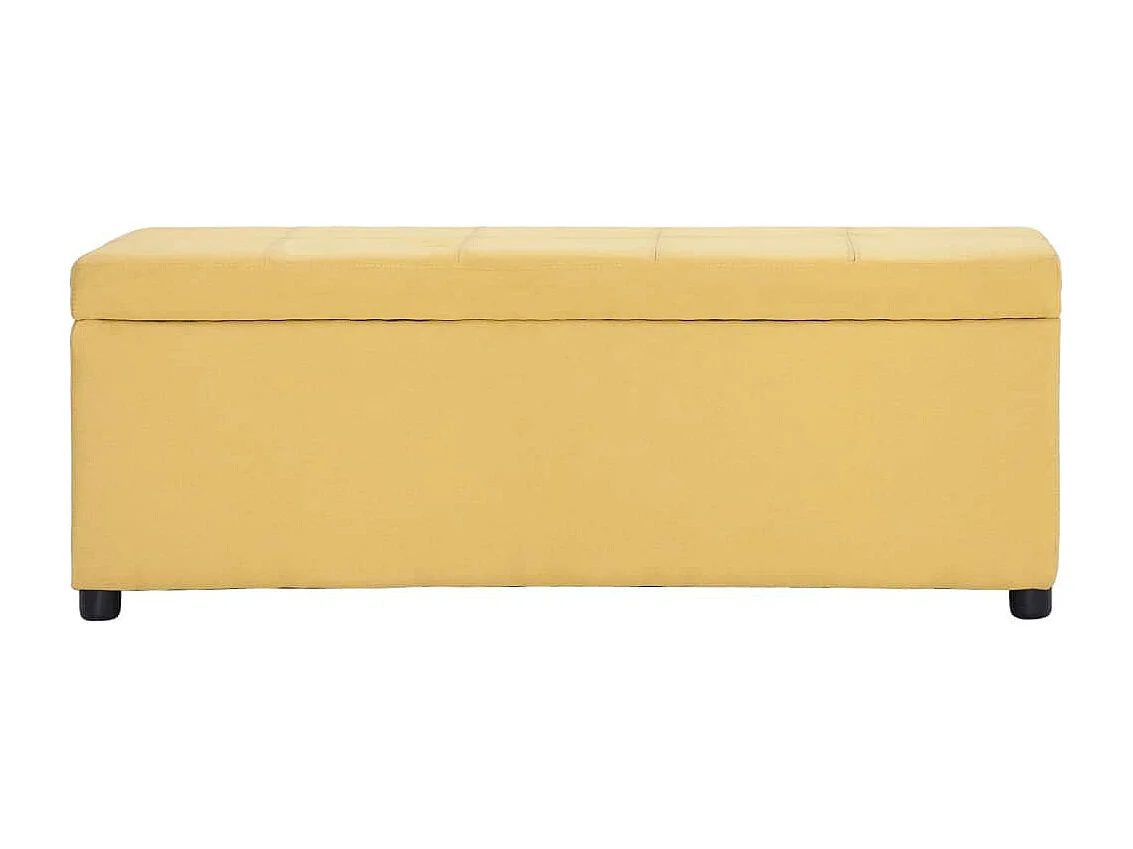 Banc avec compartiment de rangement 116cm Jaune Polyester