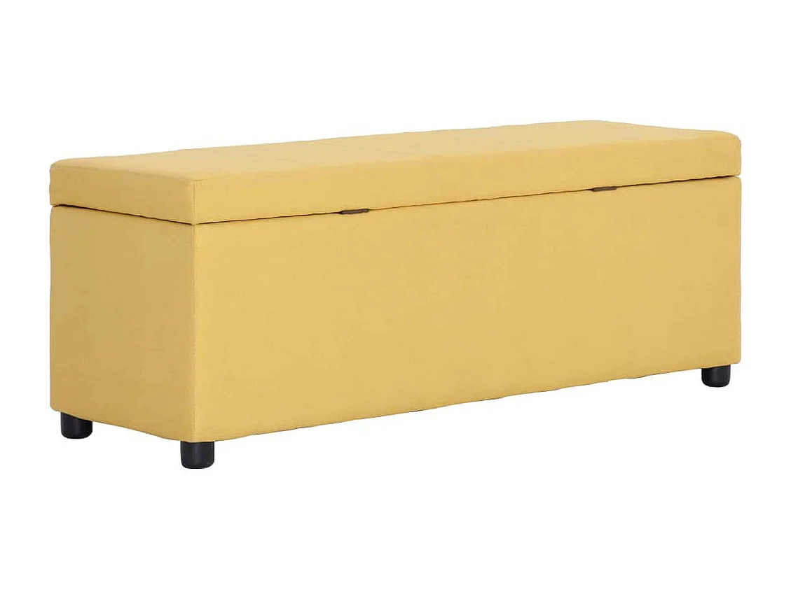 Banc avec compartiment de rangement 116cm Jaune Polyester