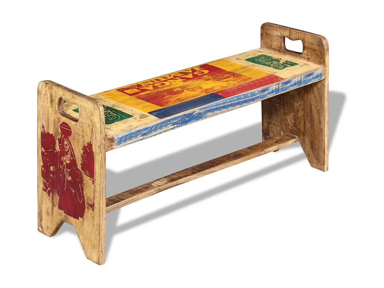 Banc Bois massif recyclé 100 x 30x50