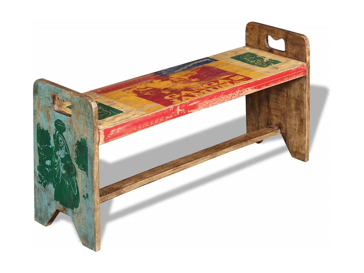 Banc Bois massif recyclé 100 x 30x50