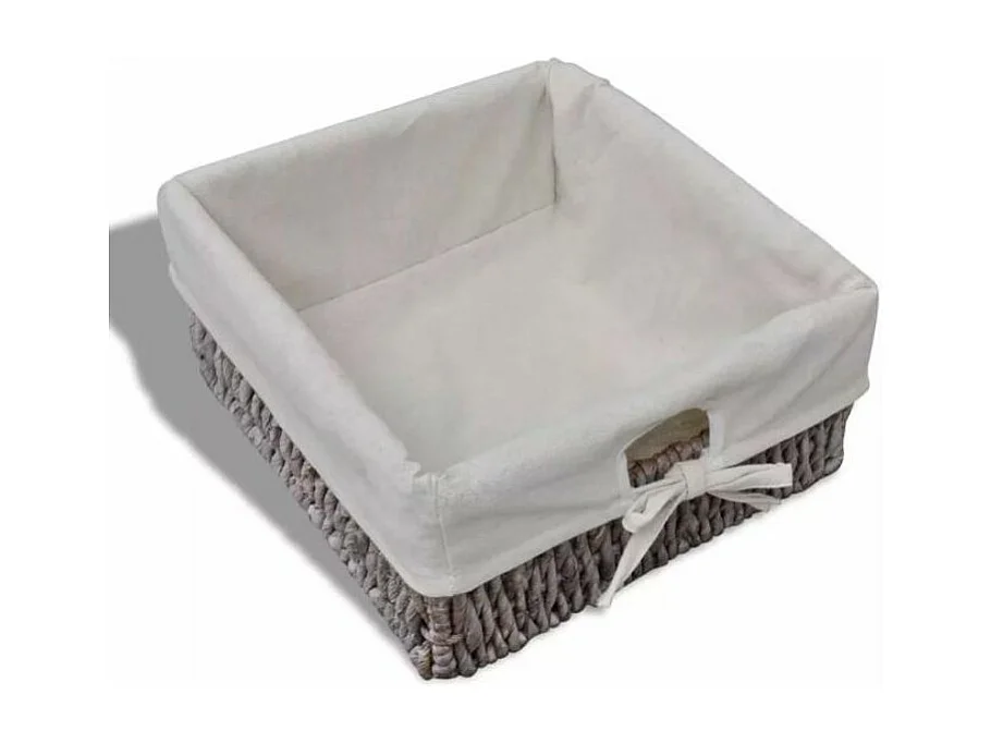 Banc de rangement 2 tiroirs et 2 paniers bois massif foncé Poupa