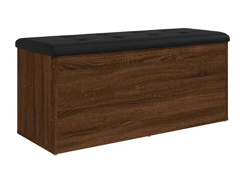 Banc de rangement chêne marron 102x42x45 bois d'ingénierie