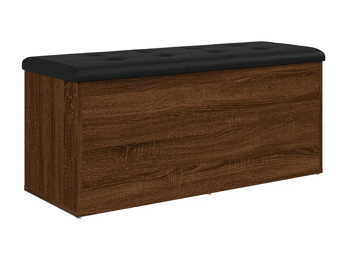 Banc de rangement chêne marron 102x42x45 bois d'ingénierie