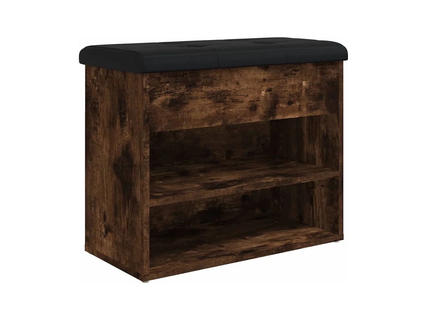 Banc à chaussures chêne fumé 62x32x50 bois d'ingénierie