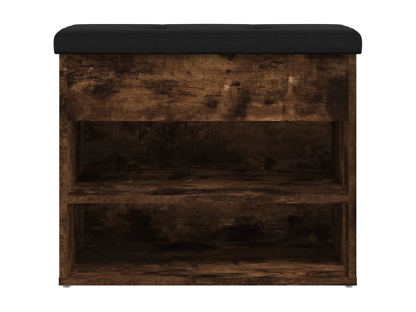 Banc à chaussures chêne fumé 62x32x50 bois d'ingénierie