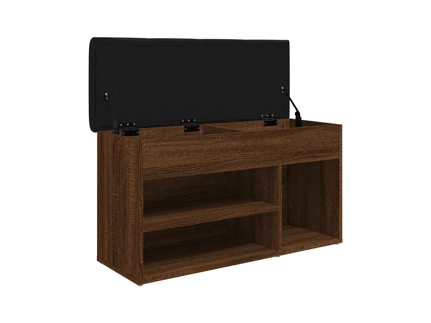Banc à chaussures chêne marron 82x32x45,5 bois d'ingénierie