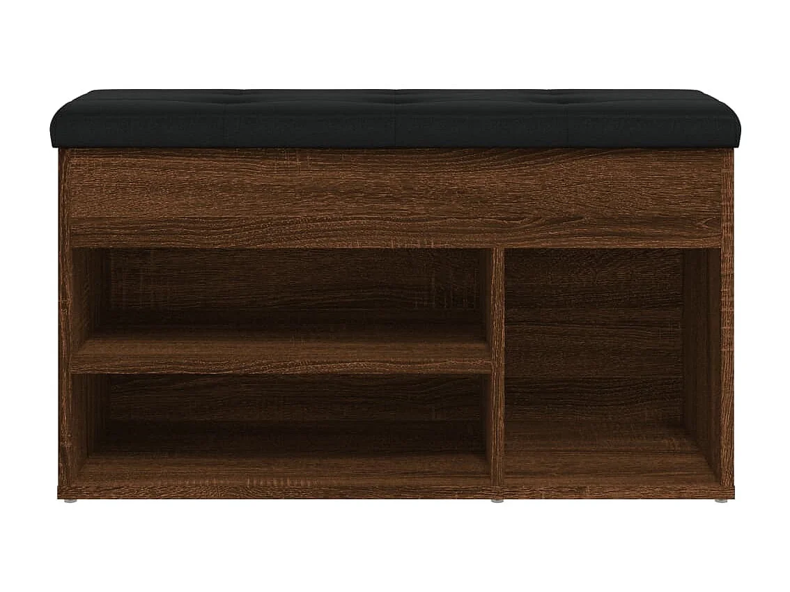Banc à chaussures chêne marron 82x32x45,5 bois d'ingénierie